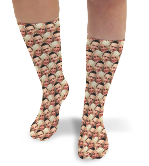 Face Mash Couples Personalised Photo Socks