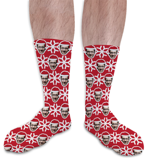 Santa Hat Christmas Personalised Socks