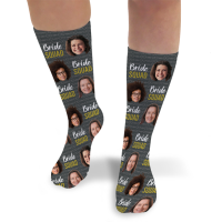 Bride Squad Personalised Photo Socks Wedding