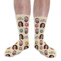Donut What I'd Do Without You Valentines Day Personalised Socks