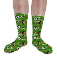 I Love Football Personalised Photo Socks