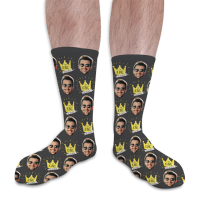 King Of The House  Fathers Day Personalised Photo Socks 