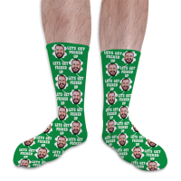 St Patricks Day Personalised Photo Socks Lets Get Fecked