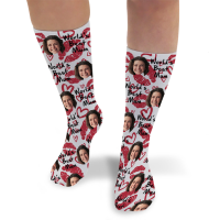 Mothers Day Kisses Photo And Message Personalised Photo Socks 