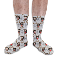 Reindeer Face Christmas Personalised Socks