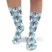 Snowman Body Christmas Personalised Socks