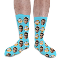 Best Dad In The World Fathers Day Personalised Photo Socks 
