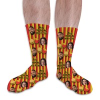 We Go Together Like Burger & Fries Valentines Day Personalised Socks