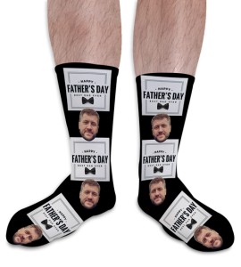 Best Dad Ever Fathers Day Personalised Photo Socks 
