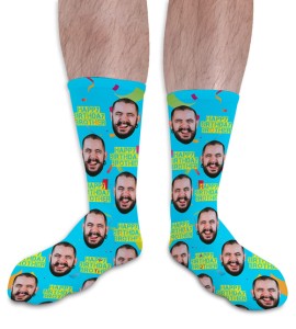 Happy Birthday Relatives Personalised Photo Socks 