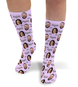 Congrats Personalised Photo Socks Wedding