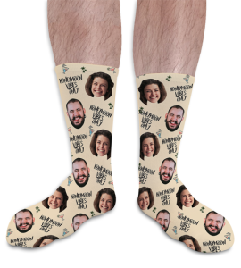 Honeymoon Vibes Personalised Photo Socks Wedding