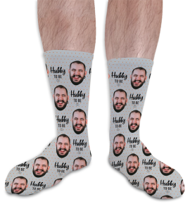 Hubby To Be Personalised Photo Socks Wedding
