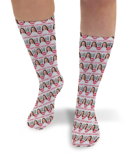 Mothers Day Love Personalised Photo Socks 