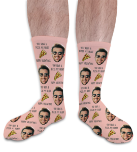 Pizza My Heart Valentines Day Personalised Socks