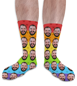 Pride 1 Personalised Photo Socks LGBT