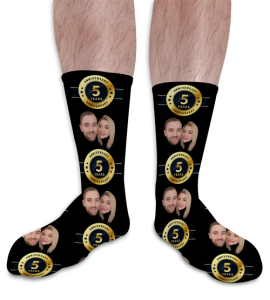Wedding Anniversary Personalised Photo Socks