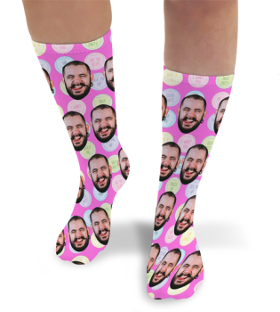 Rude Love Hearts Valentines Day Personalised Socks