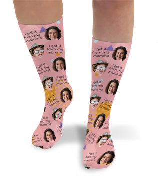 I Got It From Mum Mothers Day Personalised Photo Socks 