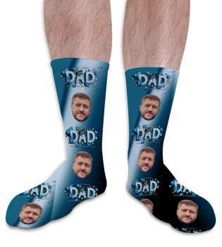 My Best Dad 2 Fathers Day Personalised Photo Socks 