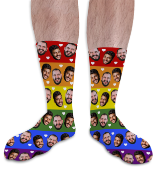 Pride 8 Personalised Photo Socks LGBT