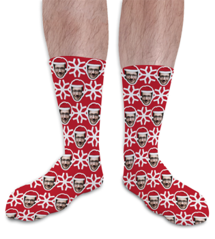 Santa Hat Christmas Personalised Socks