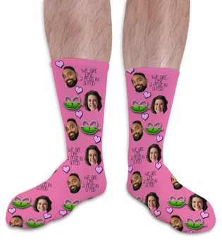 We're Like 2 Peas In A Pod Valentines Day Personalised Socks