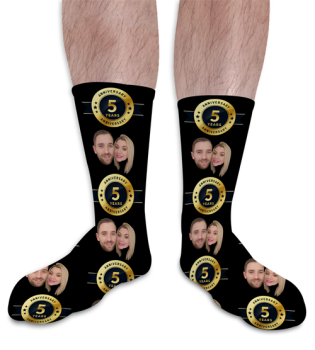 Wedding Anniversary Personalised Photo Socks