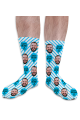 Birthday Stripes Personalised Photo Socks 