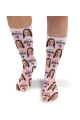 Happy Birthday Relatives Hearts Personalised Photo Socks 