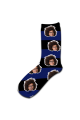 Stripey Personalised Photo Socks Black & Navy Stripes