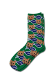 Personalised Pet Photo Socks Cat  Dark Green