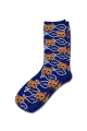 Personalised Pet Photo Socks Cat Navy Blue