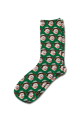 Coloured Background Personalised Photo Socks Drak Green