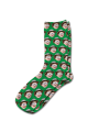 Coloured Background Personalised Photo Socks Green
