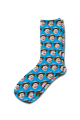 Coloured Background Personalised Photo Socks Sky Blue