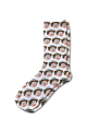 Coloured Background Personalised Photo Socks White