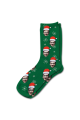 Personalised People Socks Santa Hat Photo Socks Dark Green
