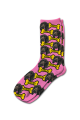 Personalised Pet Photo Socks Dog Light Pink