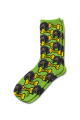 Personalised Pet Photo Socks Dog Lime Green