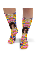 Happy Birthday Cake Personalised Photo Socks 