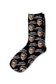 Photo & Message Birthday Personalised Photo Socks Black