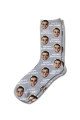 Photo & Message Birthday Personalised Photo Socks Grey