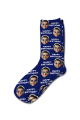 Photo & Message Birthday Personalised Photo Socks Navy