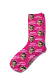 Photo & Message Birthday Personalised Photo Socks Pink