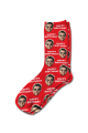 Photo & Message Birthday Personalised Photo Socks Red