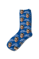 Photo & Message Birthday Personalised Photo Socks Royal Blue