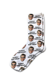 Photo & Message Birthday Personalised Photo Socks White