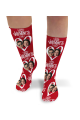 Valentines Day Personalised Socks Happy Valentines Day