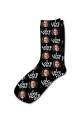 Photo & Message Valentines Day Personalised Photo Socks Black